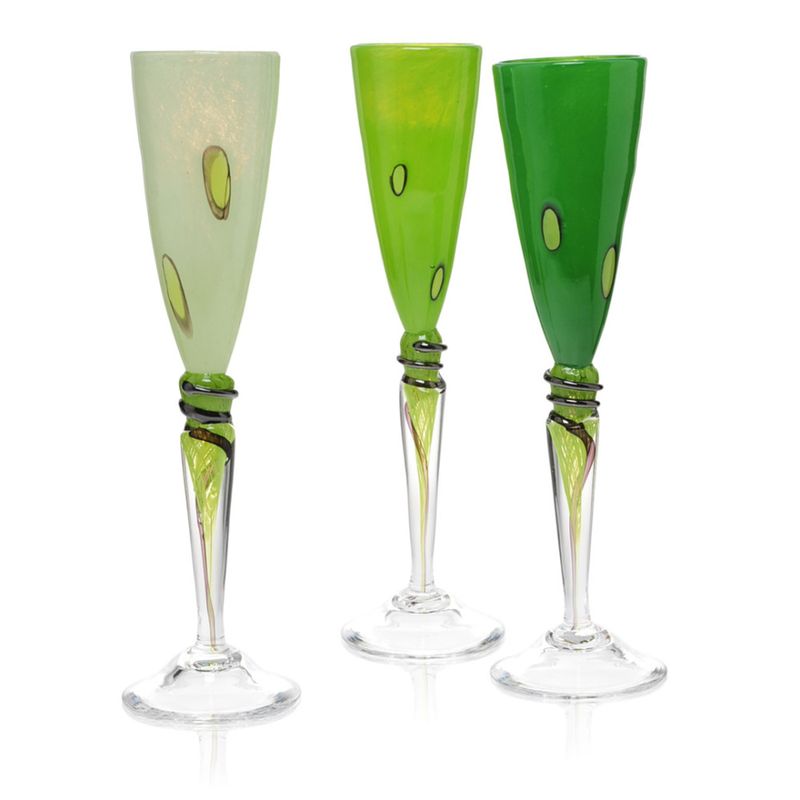 Kunstglass - Cirkus- limegrønn, medium