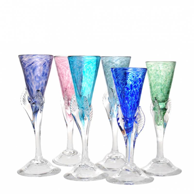 Kunstglass  - Lilje liten grønn