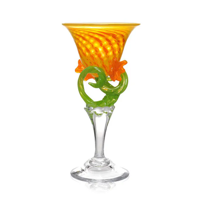 Hovedbillede Kunstglass - Blomstring gul