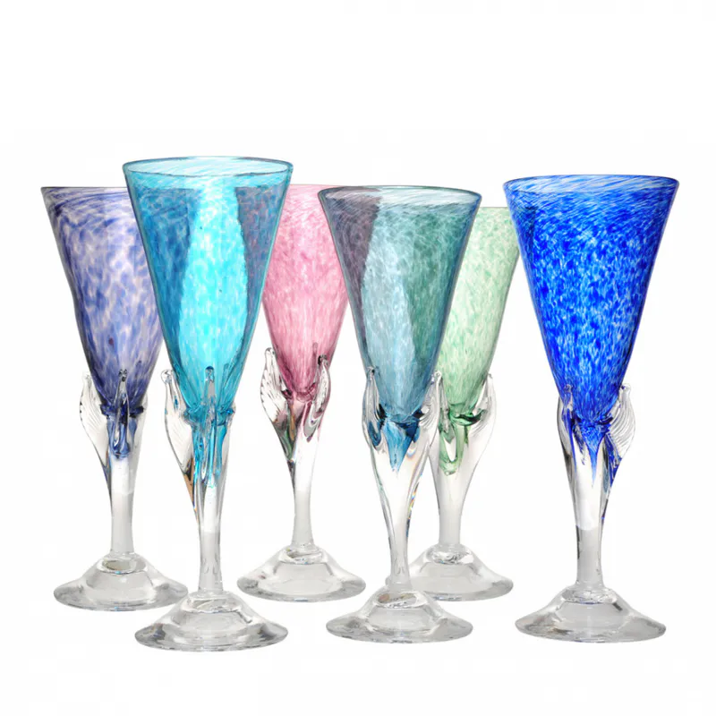 Kunstglass - Lilje 6 farger stor