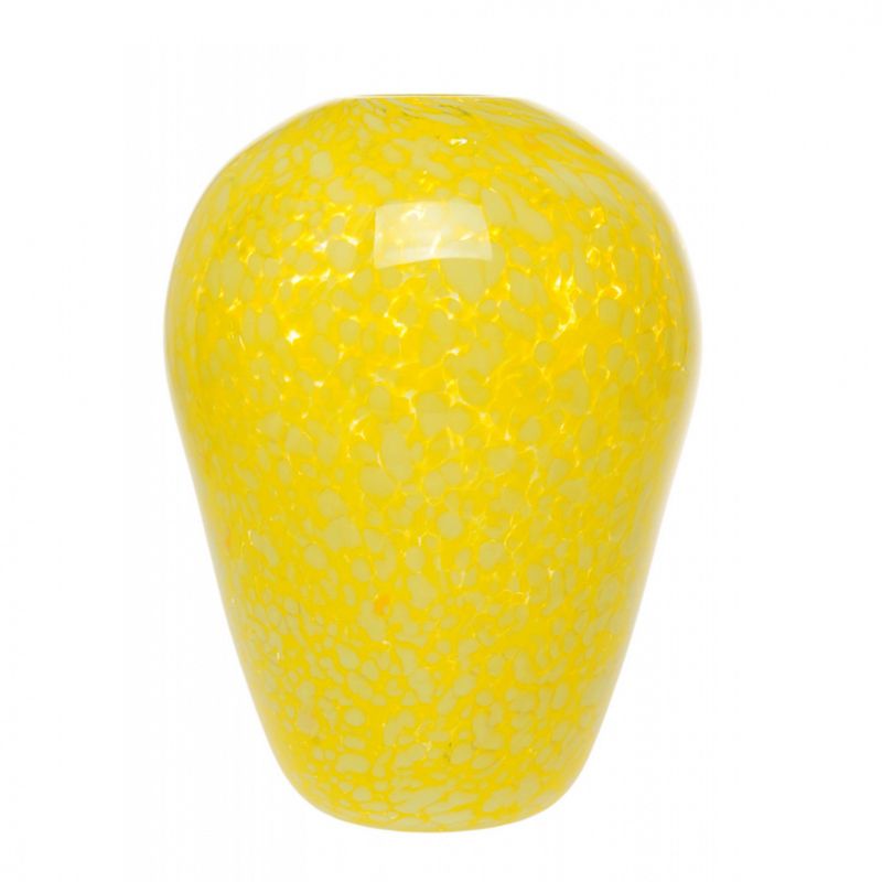 Glasskunst - Årstid vase stor gul