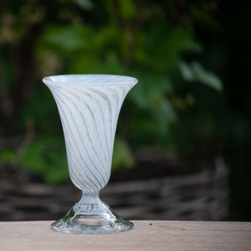 Kunstglass Sommerminner lys grå - små