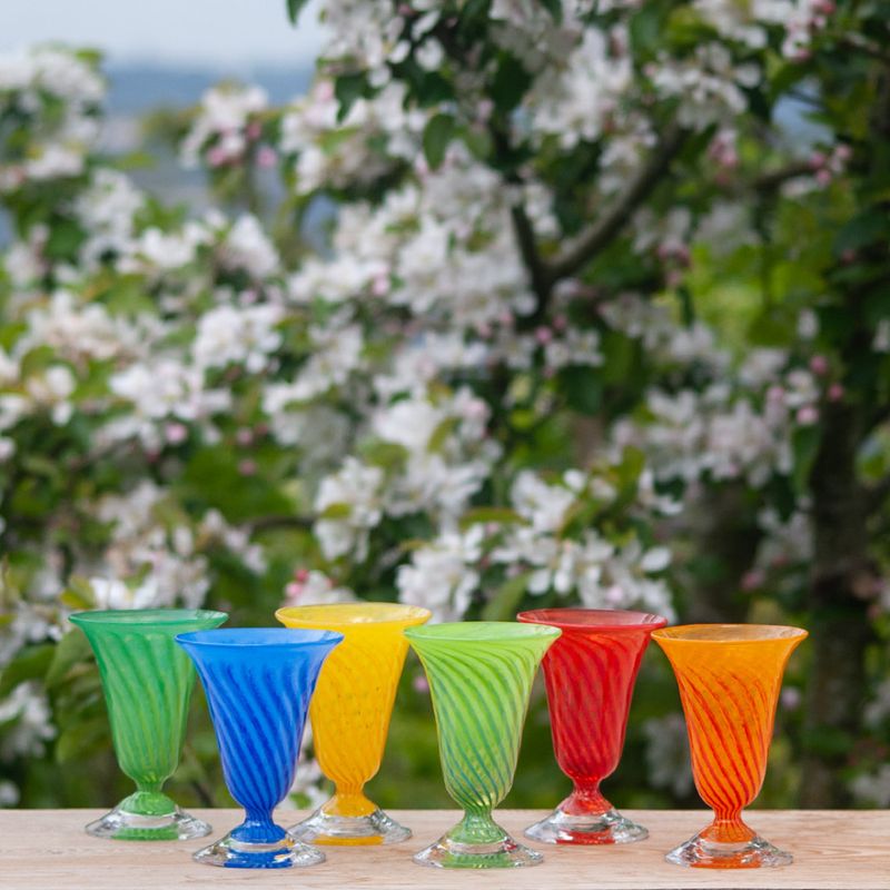 Kunstglass Sommerminner rød - små