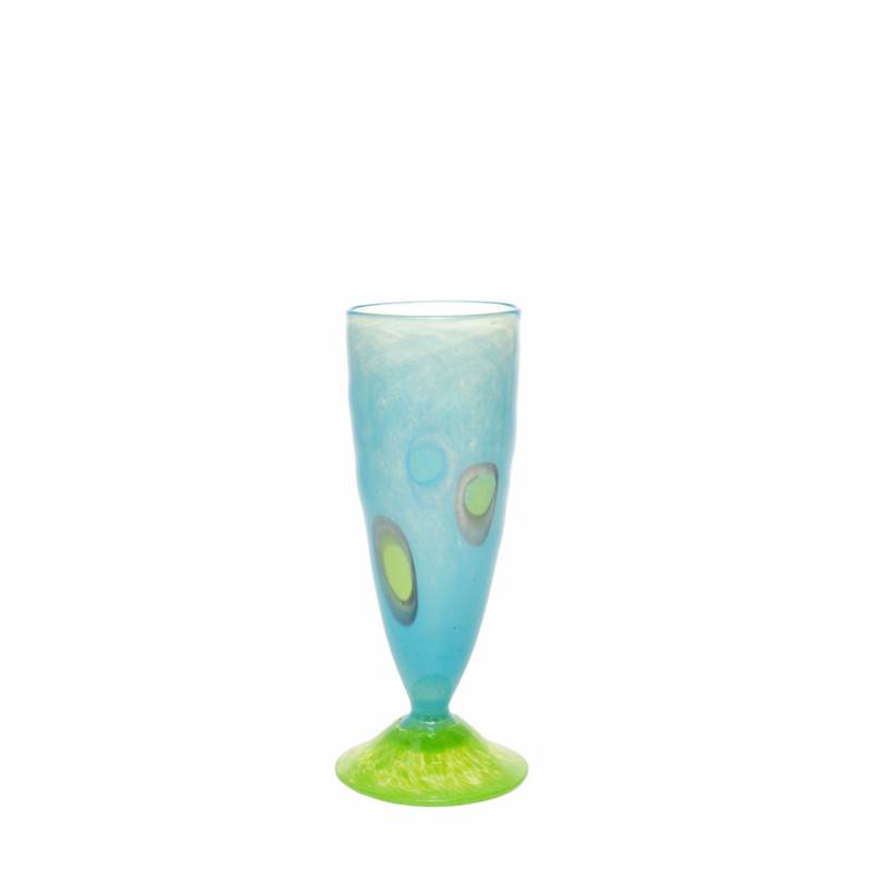 Kunstglass cirkus liten turkis