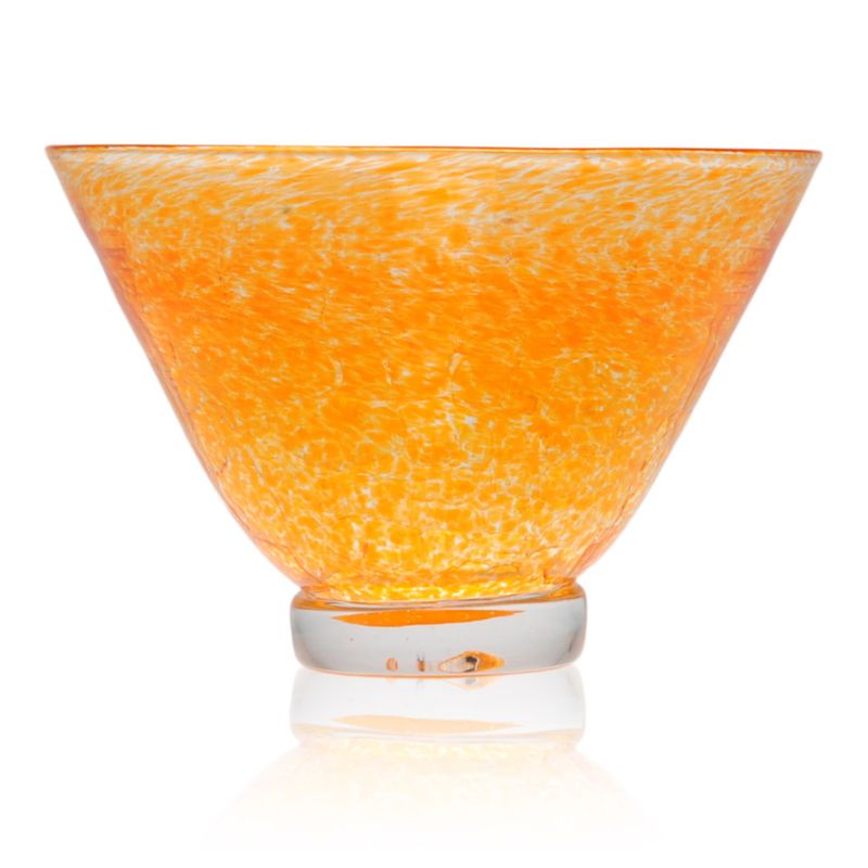 Rustikk skål, liten orange