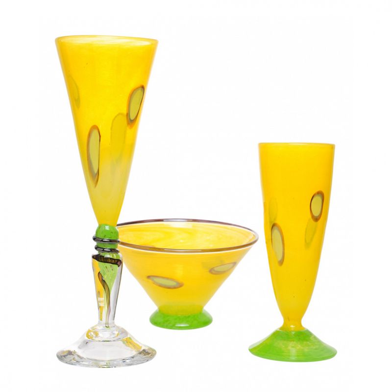 Kunstglass cirkus liten lyseblå