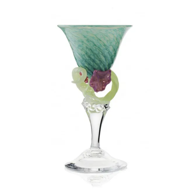 Hovedbillede Kunstglass - Turkis blomst