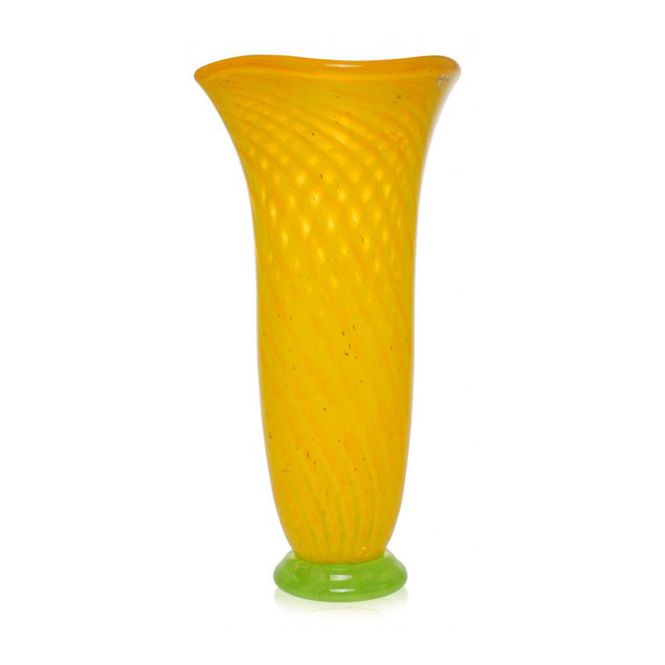 Hovedbilde Kunstglass - Gul vase
