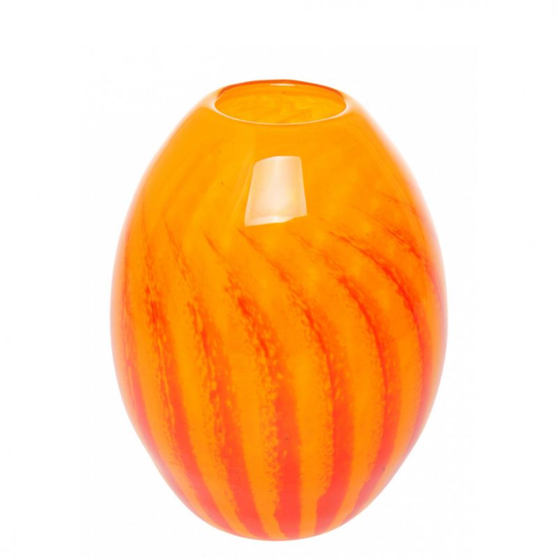 Glasskunst  - Vase medium orange sommerminner