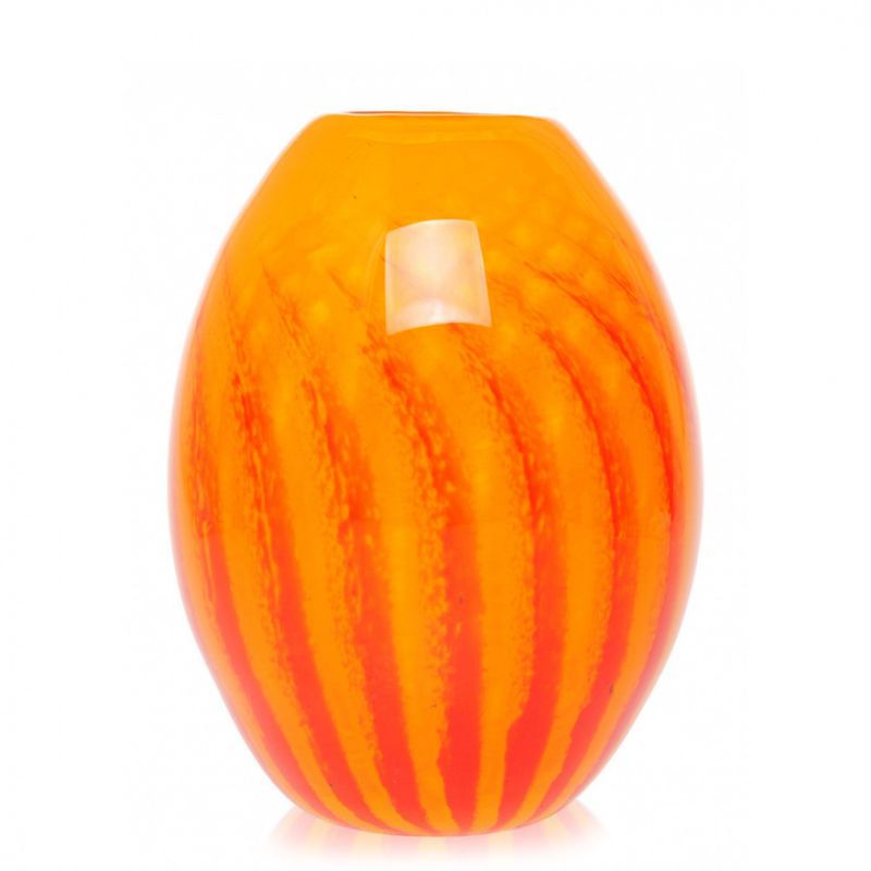 Glasskunst  - Vase medium orange sommerminner