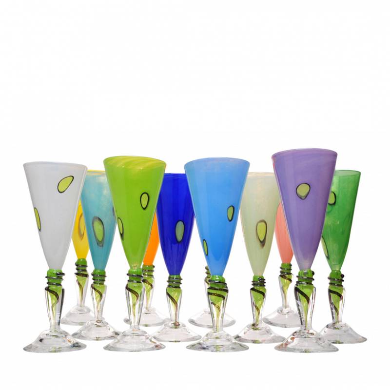 Kunstglass - Cirkus stor rosa