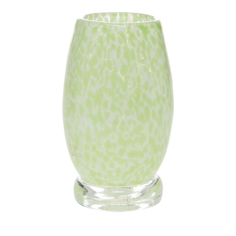 Årstidvase liten, lysgrønn og hvit