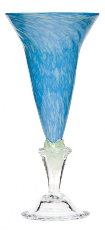 Kunstglass - Strand blå