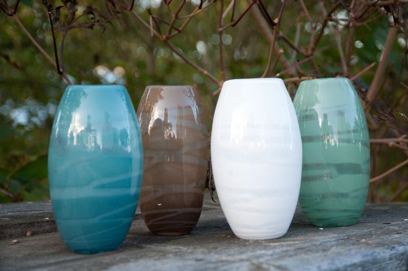 Vase i serien Sand, opalolivenbrun