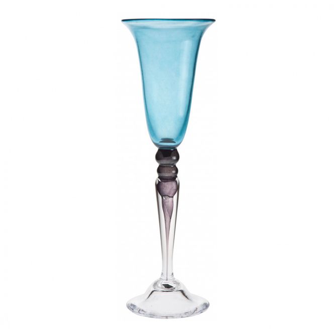 Hovedbilde Kunstglass - blå Kule