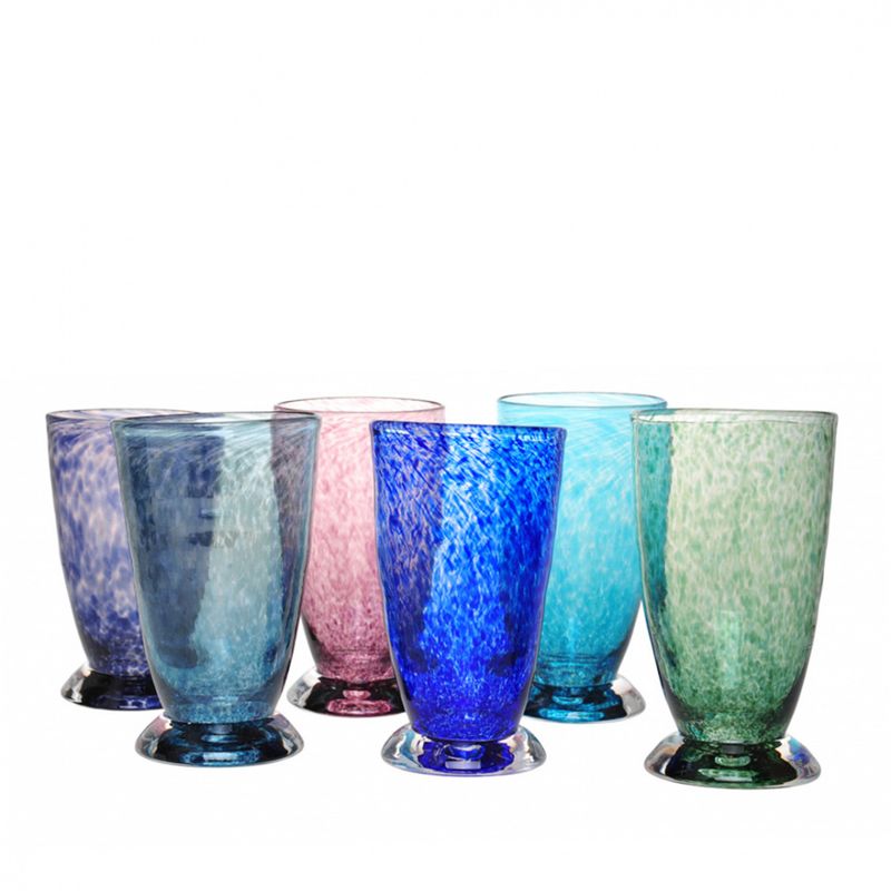 Kunstglass - Lilje hverdagsglass rosa