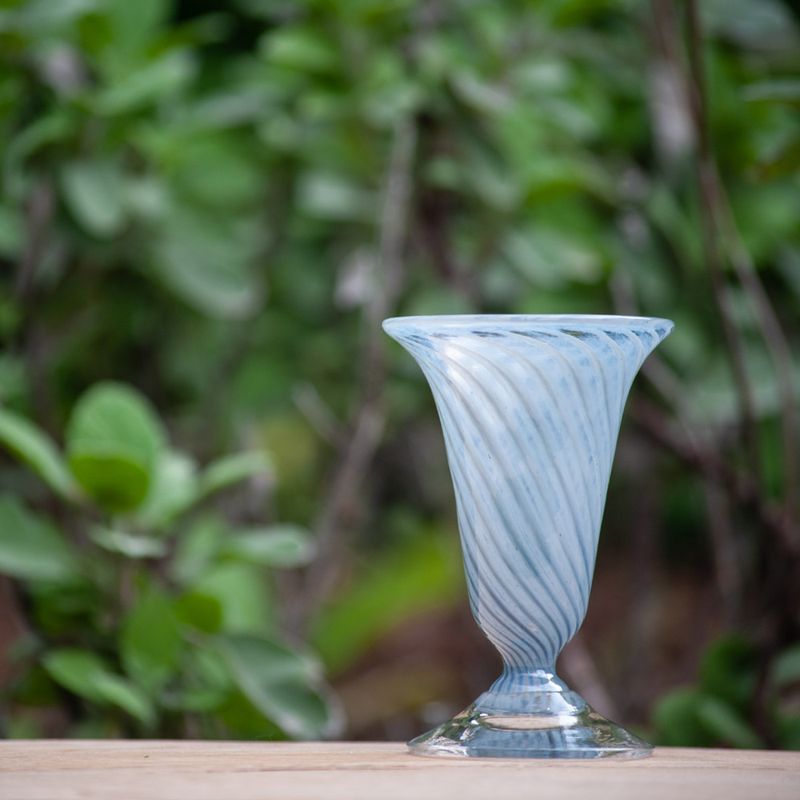 Kunstglass Sommerminner mørk grå - små