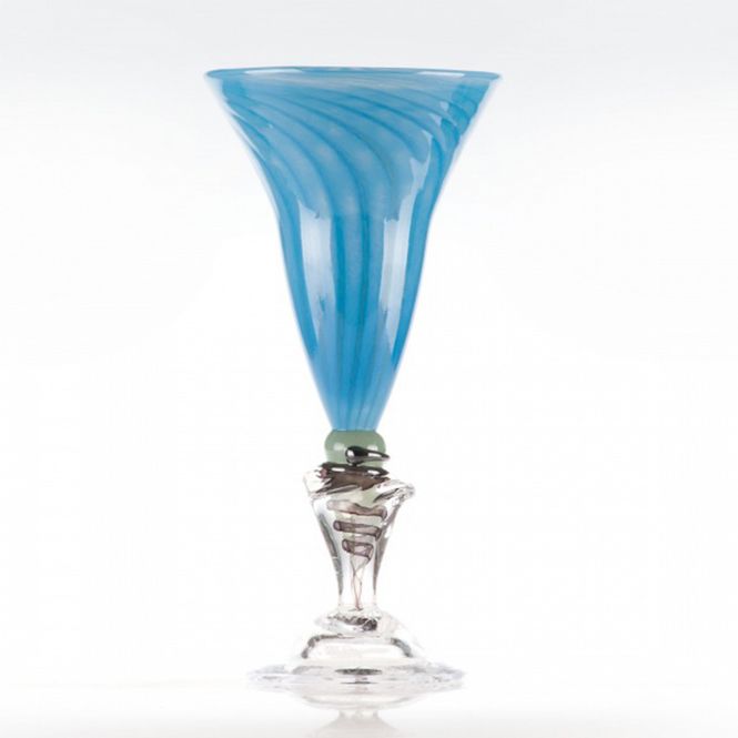 Hovedbilde Kunstglass - Vinterminner blå